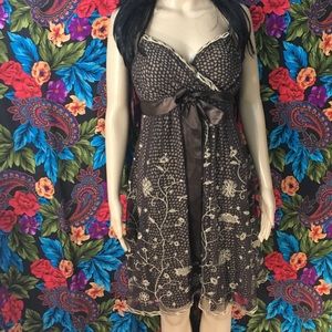 WOMEN’S ELIZA J. Dress Floral embroidered front bow women’s size 8P